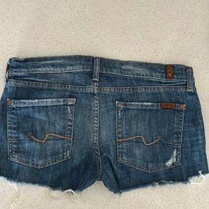 7 for all mankind denim cutoffs 28